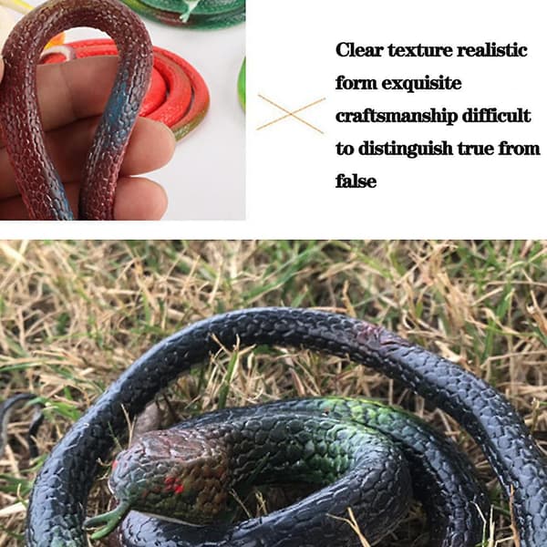 PCS Pranks Falska Gummislangar Leksaker Lätt Bärbar Ormleksak Skrämselleksak Orm Grass Snake 4PC
