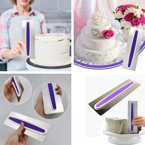 Kakeskraper, Fondantskraper, Smørkremkakeglatter, Kakedekorasjonsspatel, for Glasur, Bakverk, Mousse