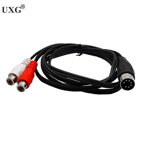 7-pins DIN hann Public til 2 RCA Lotus hann/hunn plugg Gammeldags B&O TV Utstyr Adapterkabel 50cm 150cm 5ft 1.5m Tw 7pin-RCA Female 1.5M