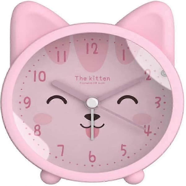 Cute Digital Barn Väckarklocka Kattdesign Nattlampa