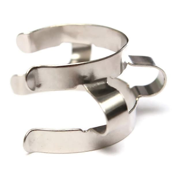 6 stk. 24 rustfri stålclips Keck-klemme til 24/29 24/40 glasjordforbindelse Silver