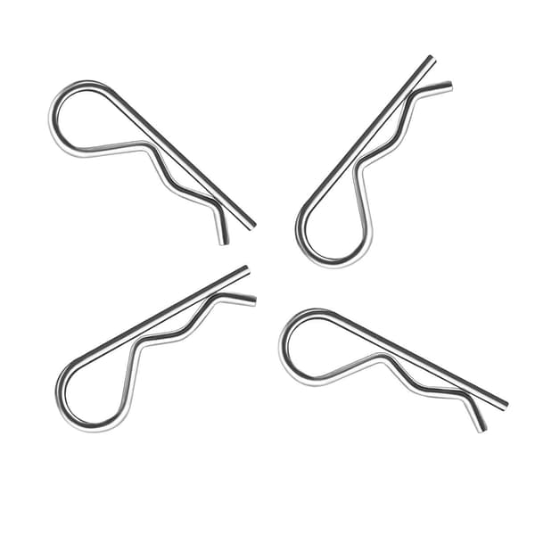 100 stk. splitstifter i æske, galvaniseret kulstofstål, R-type splitstift, B-type hårnålsclips, bølgesplitstift