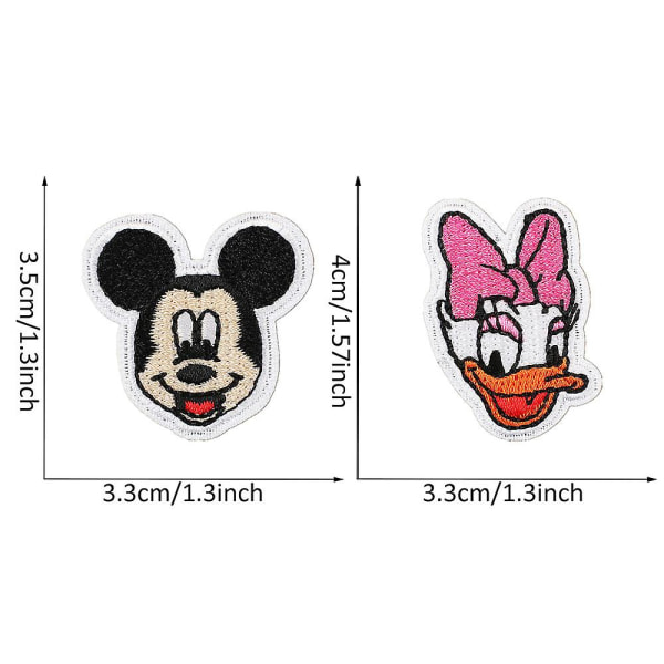 26 kpl Mickey Minnie Mouse -brodeerattuja merkkejä