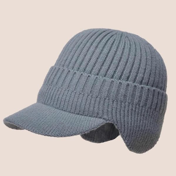Elastisk Varm Ørebeskyttelse Strikket Lue Vinter Utendørs Ørebeskyttelse Strikket Lue Navy