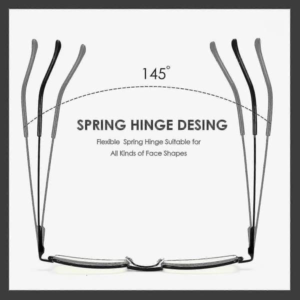 3-pack Slim Pocket Reading Glasses Compatible with Men Women Blue Light Blocking Compact Readers Spring Hinges Me-Yvan 400 Diopters