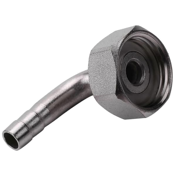 Forkromet messing ølhane med 8 mm modhagealbue til G5/8 justerbar haneudskænker Silver