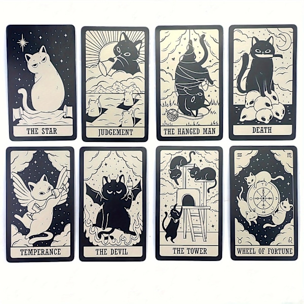 Nya modeller Kitten Tarot-kort, spådomsspel, familjefestspel, spelkort, spelgåva Card Games