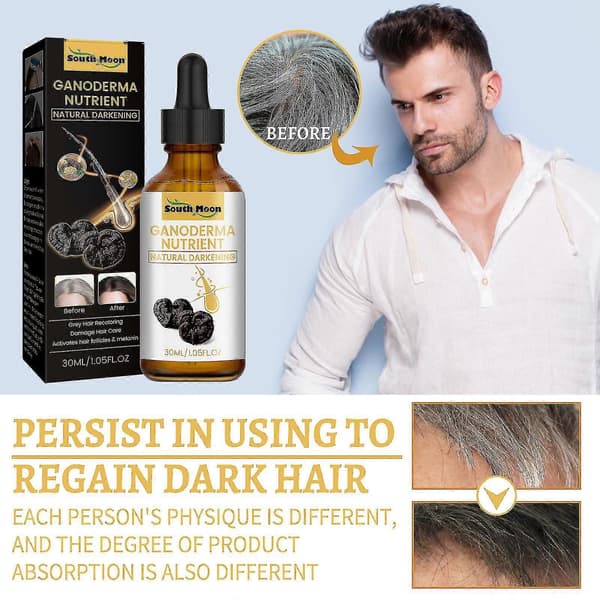 Ganoderma Næringsstof Serum Grå Genfarvning Fra Til Kruset Mørkningsplejeolie 1pc