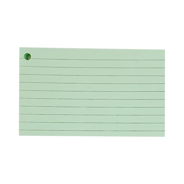 Tomme flashkort forede indekskort med binderinge Studiekort Præsentationskort Fantastisk til skoleundervisning Light green