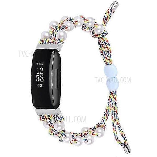 Säädettävä nailonpunottu ranneke Fitbit Inspire 2 -rannekkeelle MultiColor