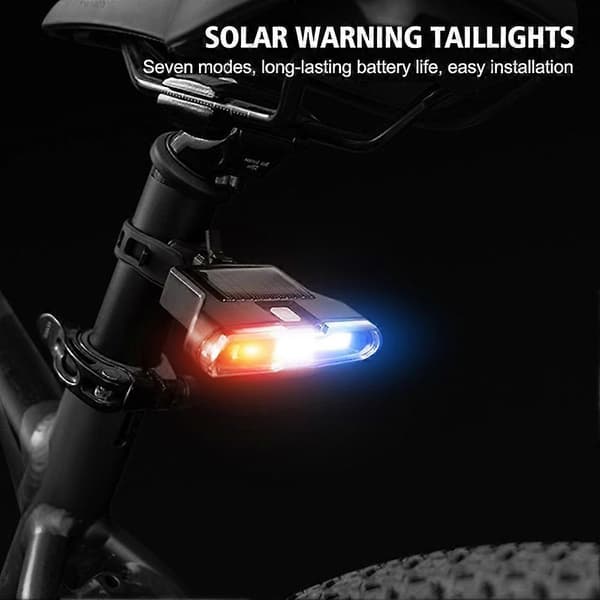 Sykkelbaklys Solar Sykkel Baklys USB-lading Sikkerhetsvarsel Baklys