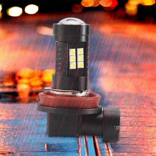 2x Canbus H8 3030 21Smd Led DRL kjørelys tåkelyspærer for Superb black shell