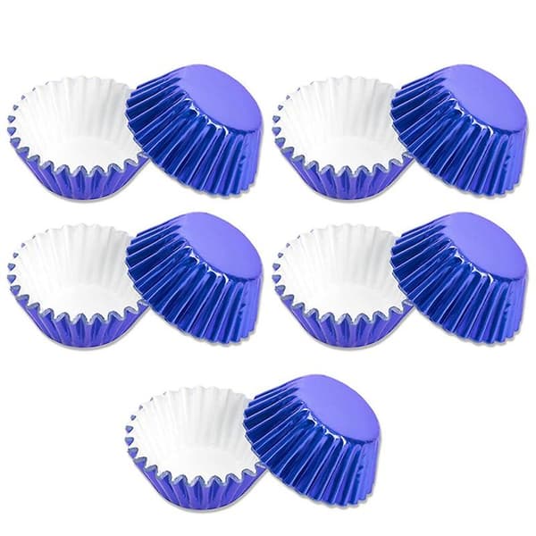 100 stk Cupcake Papirforme Non-Stick Muffin Bageforme Til Hjemmekøkken Bagetilbehør blue