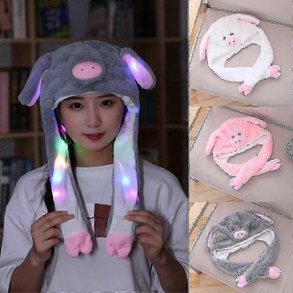 Morsom Plysj Gris Hatt: Vintervarme for Cosplay Kostyme & Hodeplagg Tilbehør C