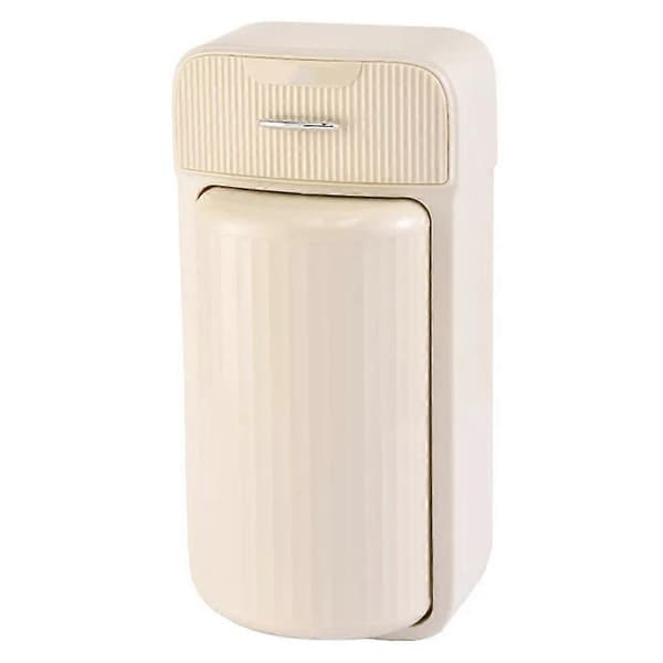 Sminkborstförvaringslåda Ansiktskräm Kosmetikförvaringsställ Sminkbord Väggmonterad Badrumsförvaringsställ Krämvit Cream white