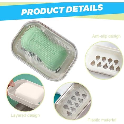 Bärbar resetvålkopp (2-pack) med lock, läckagesäker och lufttät