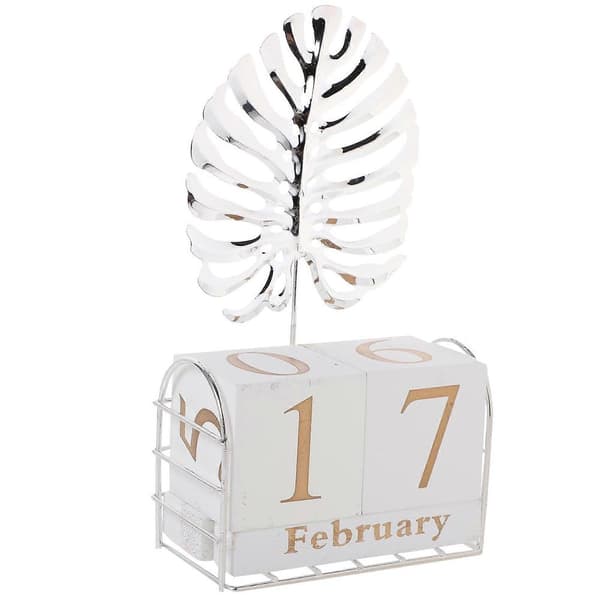 Blockkalender Träkalender Evighetskalender Skrivbordskalender Kreativ Kalender