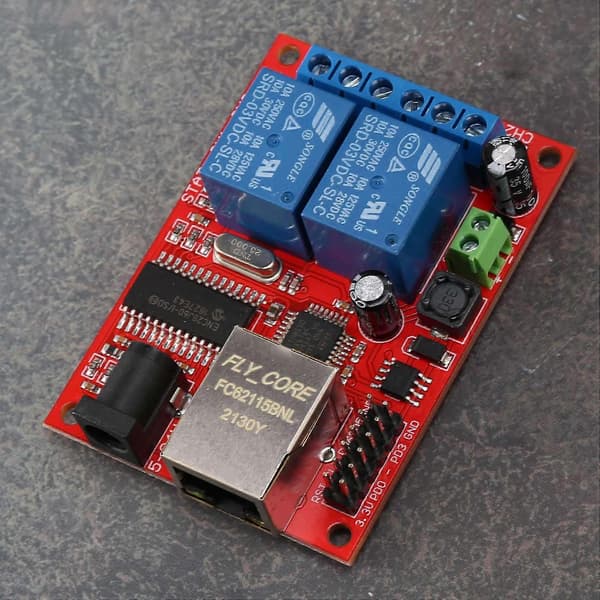 2X LAN Ethernet 2-vejs relækort forsinkelseskontakt TCP/UDP-controller modul WEB-server Red