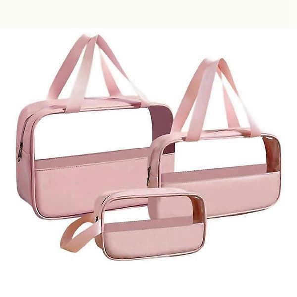 Necessär för resa, transparent necessärset, 3 st necessärer