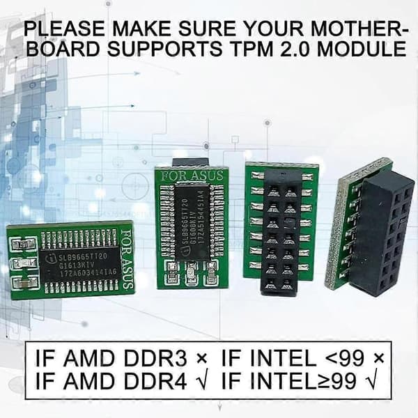 TPM 2.0 -salausmoduulin etäkortti Windows TPM2.0 -päivitys Y6S0UK For MSI 14Pin LPC One-size