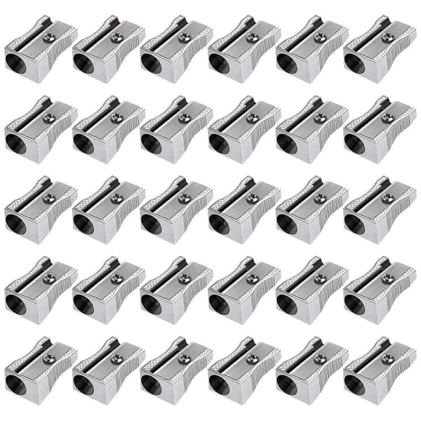 48-pack metall mini pennvässare silver enkelhålsvässare