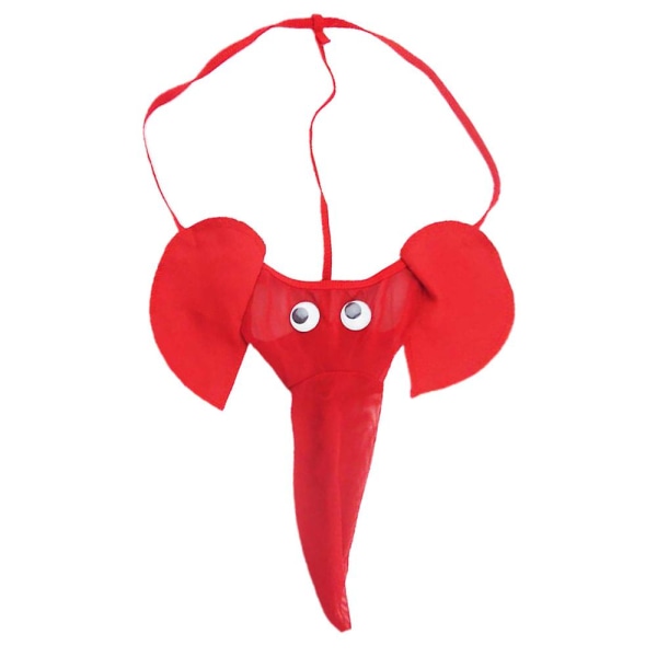 Sexiga herrbyxor Elephant Cartoon G-string Novelty Underwear Red