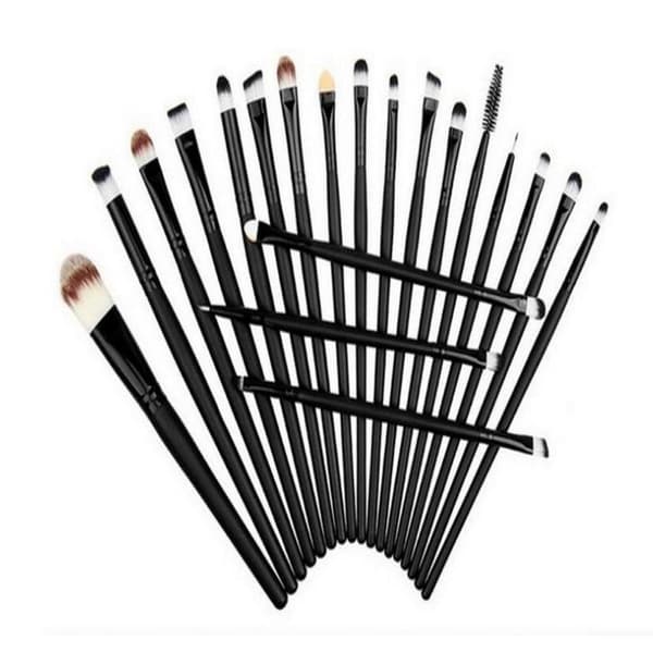 20 stk. Makeupbørster - makeup børster - Sort Svart black