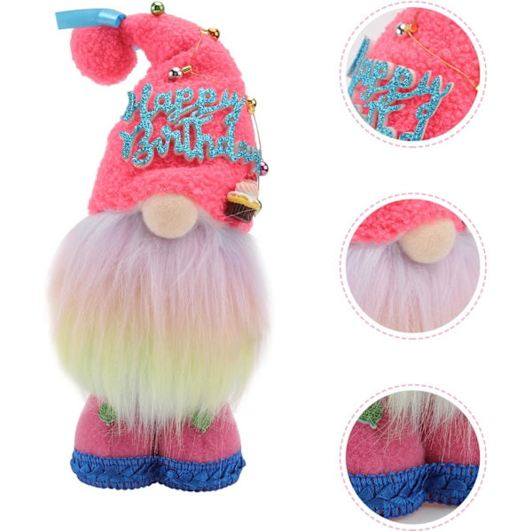 Plush Glad Fødselsdag Tomte Svensk Skandinavisk Jultomte Figurer Tomte Dekorationer HandmadGnome Fødselsdag Semester Hjem Ornament