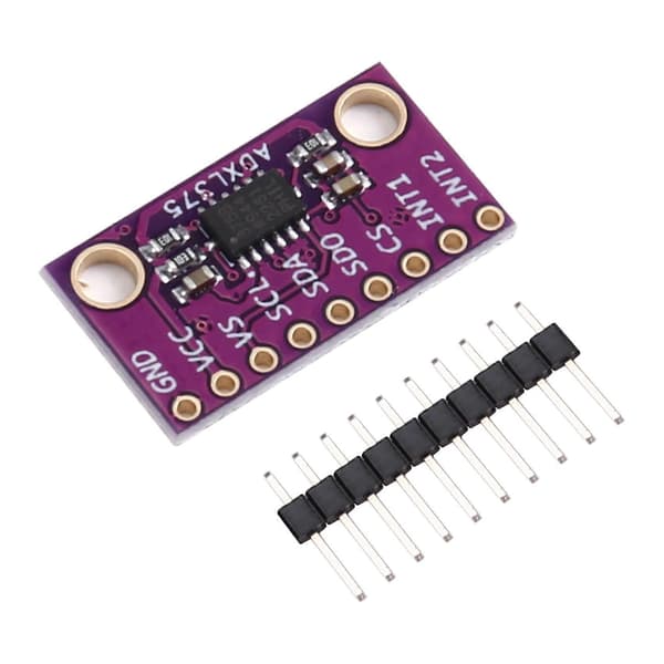 ADXL375 High-G 3-axlig accelerometer breakout, ±200g mätning, I2C/SPI, för stötdetektering, vibrationstest