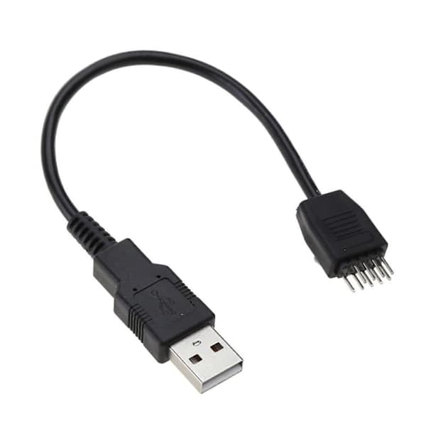 USB-kontakt til USB Type A Hovedkortadapterkabel, 9-Pin Hann til Type A Hann Hovedkortkabel Adapterkonverter