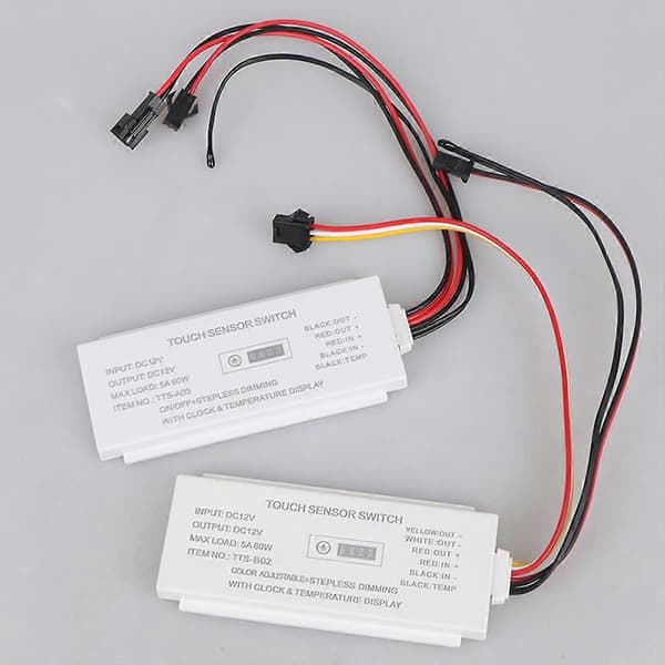 Speillampe Sensor Dimmerbryter på/av LED-lys Isolert bryter Baderomsspeil LED-lys Kontroller Enkeltfarge Monochrome