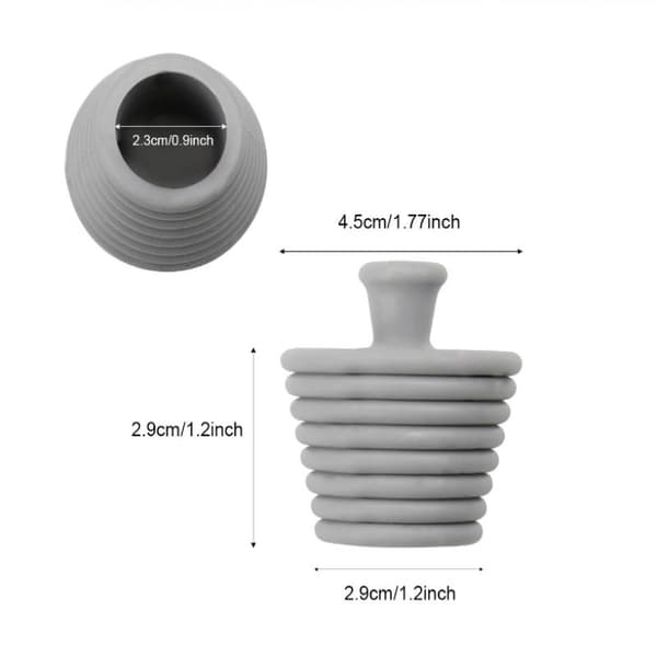 Universal Drain Plugs Rubber Sink Plug Universal Bathtub Plug Bathtub Drain Plug Drain Pipe Sealing Plug (Black, Grey)