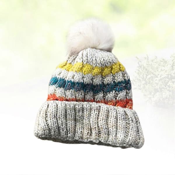 Stickad dammössa för kvinnor Höst Vinter Värmande accessoar 2 st Beige 57cm
