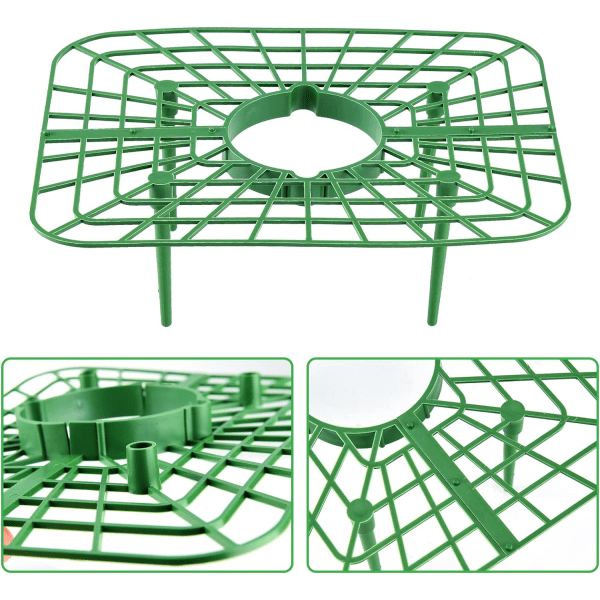 10 st Jordgubbsstöd för trädgård, jordgubbsodlingsställ med 4 justerbara ben, trädgårdsväxtstöd Jordgubbsodlingsram