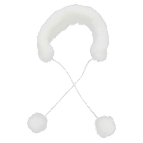 Imitasjonskrage Skjerf Vintervarme Søtt Skjerf Rektangulær Form Hanfu Krage 120X10CM 1Sett White 120X10CM