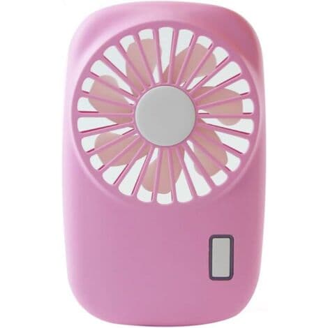 Mini bærbar ventilator med 2 justerbare hastigheder (pink)