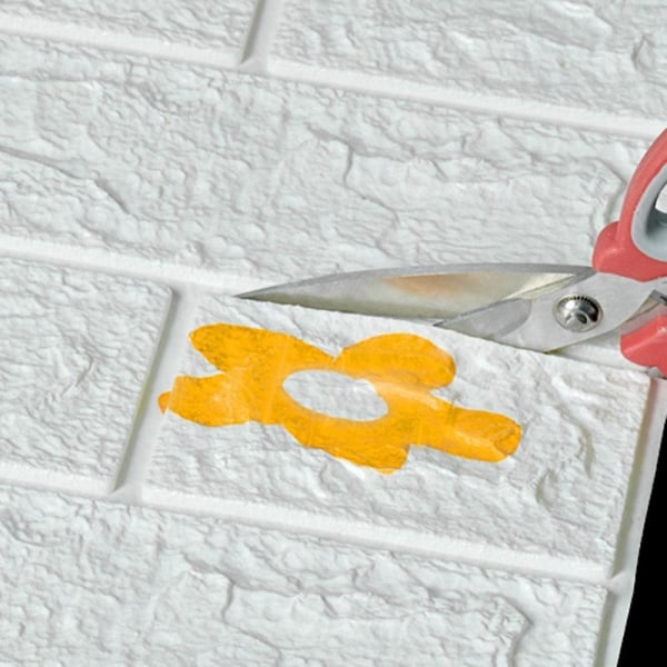 20 STK 35X38.5 Cm 3D Wall Stickers Selvklæbende Skum Mursten Rum Decor DIY Tapet Wall Decor Wall Sticker, Grå Sort
