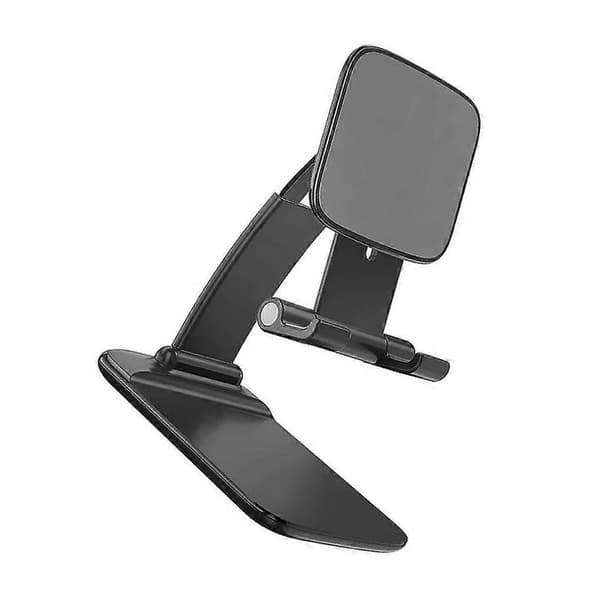 Phone Holder Foldable Adjustable Desk Stand for Phone Plastic Portable Mobile Mount, Black