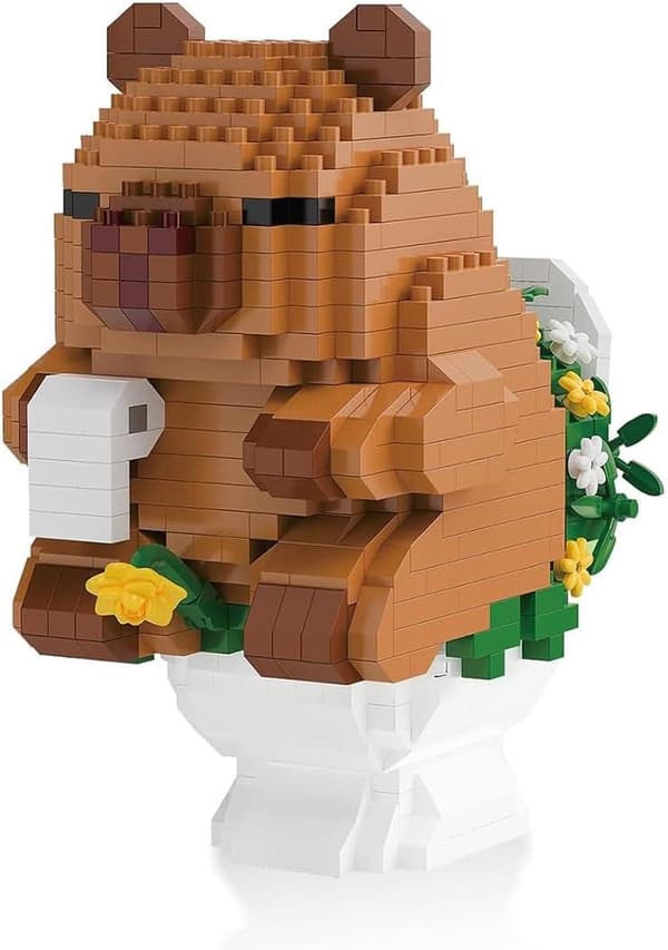 610 kapybara byggeklodser, mini kapybara figur