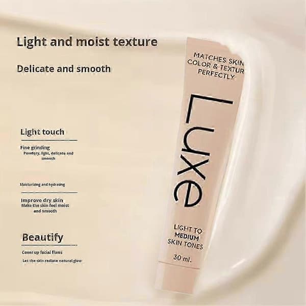 Luxe farveskiftende foundation matcher hudfarve og tekstur perfekt 30ml Medium