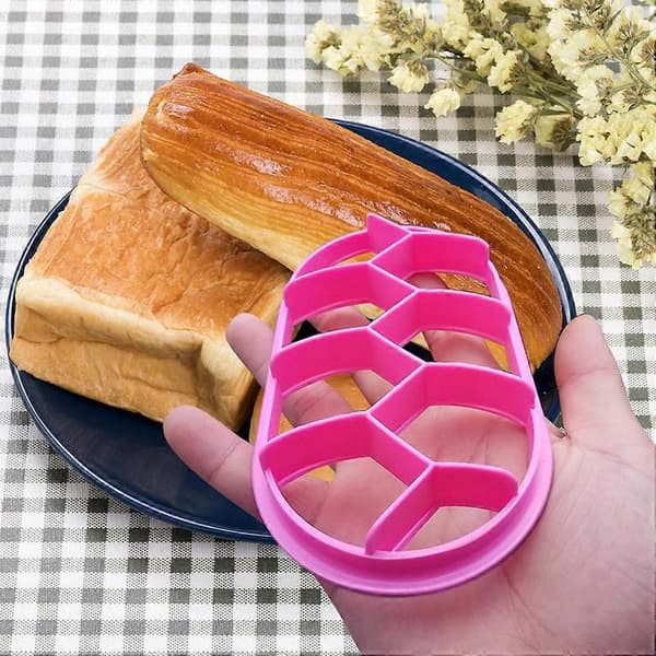 2 st Brödformar Plastformar för formning Non-stick Återanvändbara Baktillbehör Pink