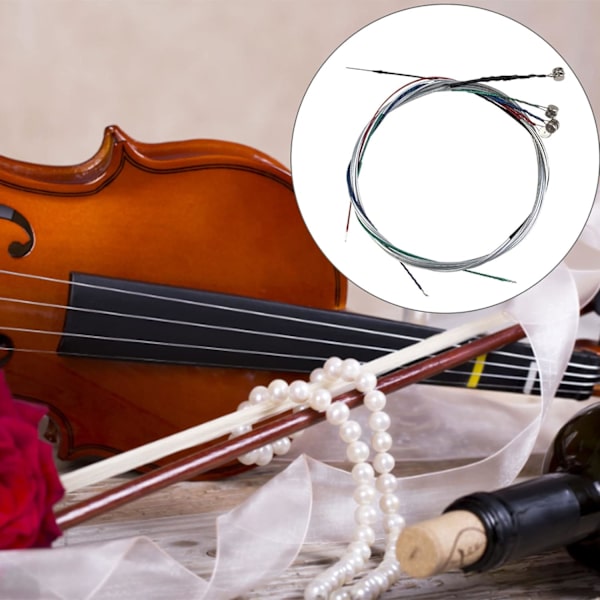 4 st violinsträngar, 4/4 eller 3/4 strängar universell komplett uppsättning, stränginstrumenttillbehör, ersättning G, D, A, E strängar