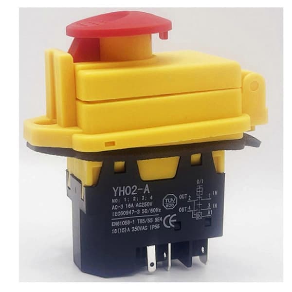 YH02-A Elektromagnetisk strömbrytare 250V 4-polig tryckknapp för maskin