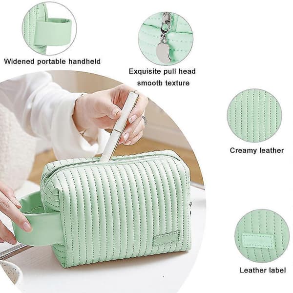 Small Makeup Bag, Elegant and Spacious PU Cosmetic Bag, Waterproof Makeup Organizer