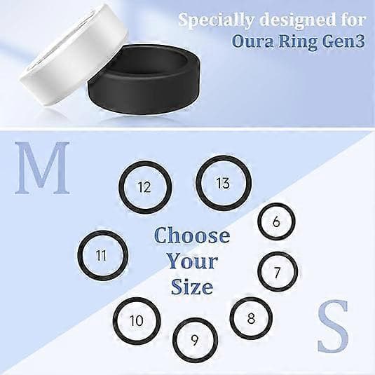 Silikonringbeskytter for Oura Ring Gen 3, elastisk ringdeksel for Oura Ring Gen 3 for trening S