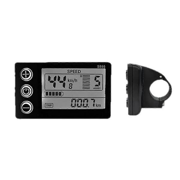 S866 Elektrisk Cykel Display LCD Måler til Intelligent Controller Ebike Panel SM Stik Elcykel 48V 48V