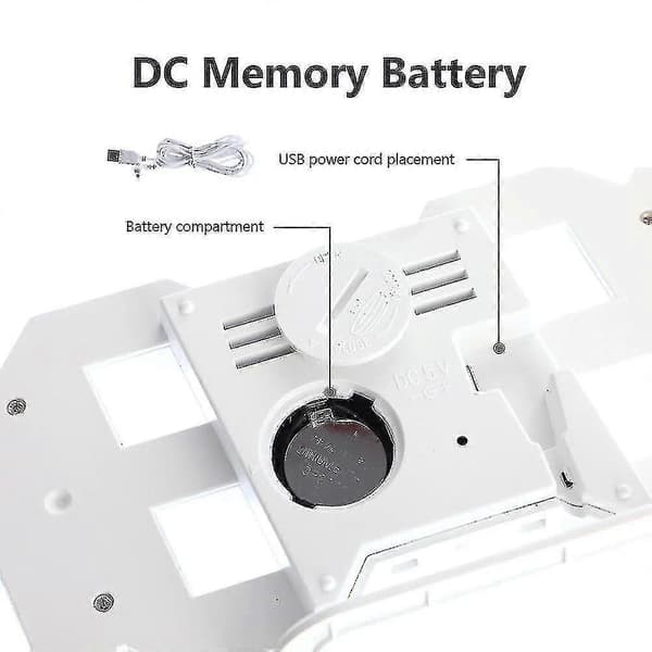 3D LED Digital Stor Veggklokke