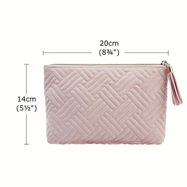 2 stk. Rosa Makeup Tasker, Makeup Etui til Håndtaske, Kosmetik Organizer til Makeupbørster Læbestift Elektronisk Tilbehør