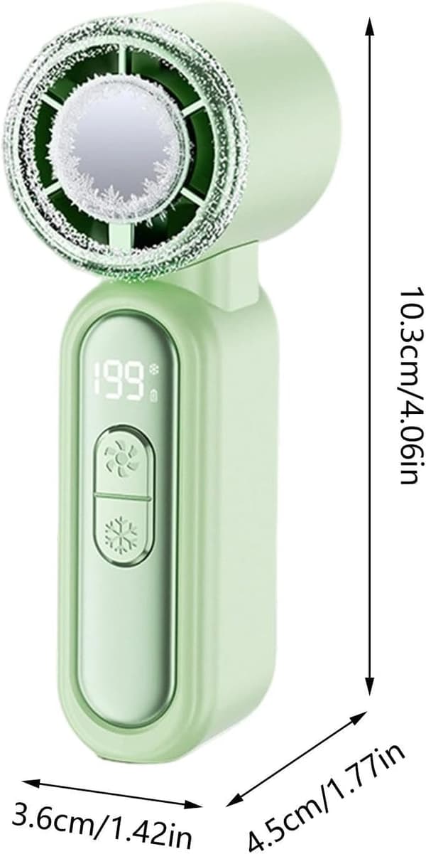 Mini bærbar ventilator med en robust og holdbar bærestrop, 199 vindhastighedsindstillinger