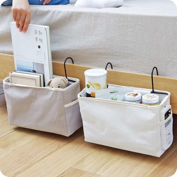 Sengehængende opbevaringstaske Hængende taske til soveværelsesopbevaring Grå